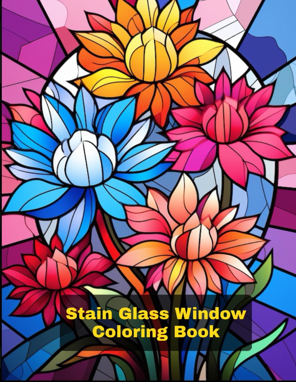 Stained Glass Coloring Book | An Adult Coloring Book of Stained Glass Patterns