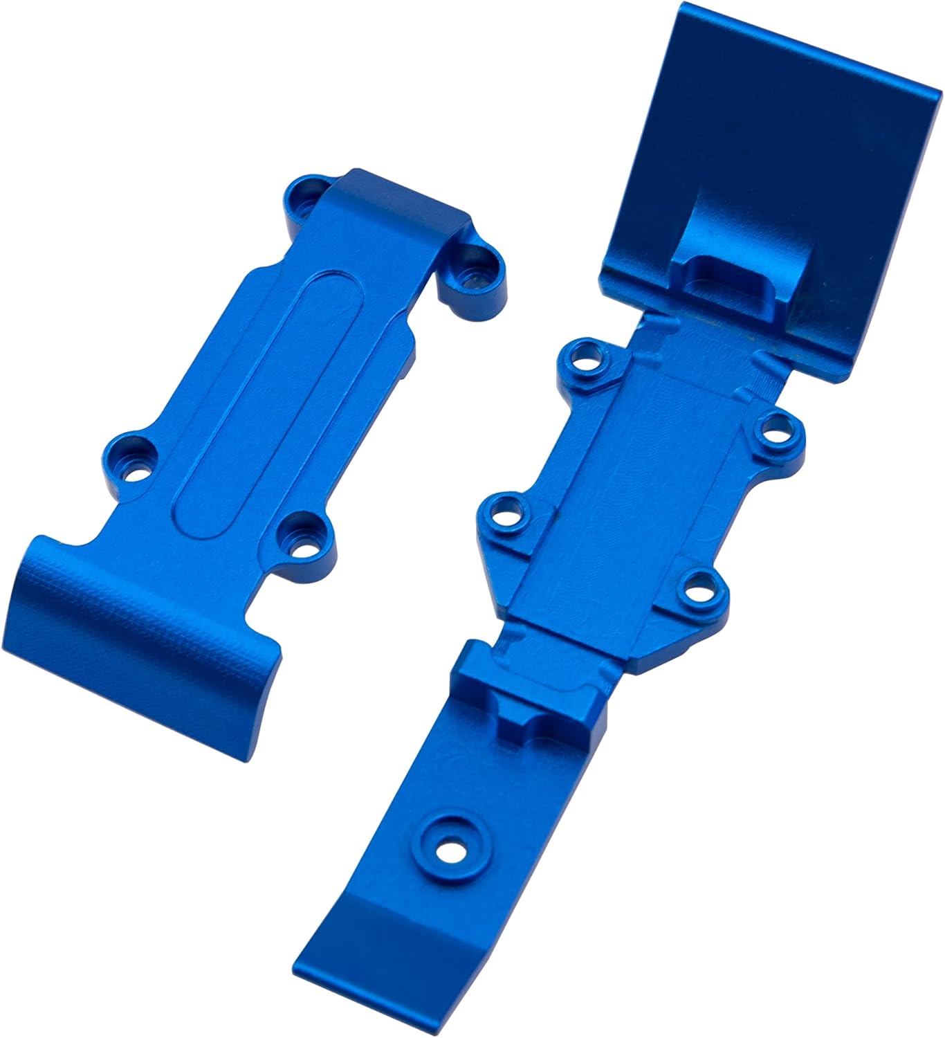 Aluminum Alloy Front & Rear Skid Plate Skidplate Set #7037 Compatible with 1/16 Traxxas E-Revo 71054 VXL Slash 4WD 70054 Summit 72054 RC Car