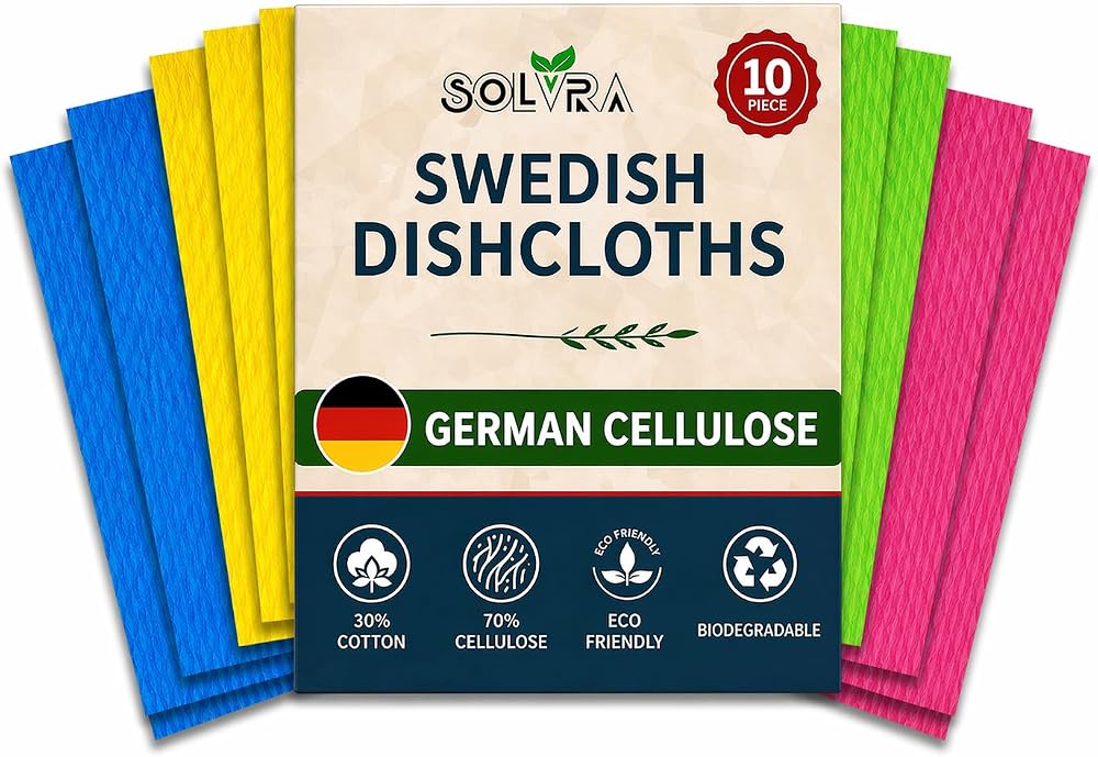 Swedish Wash Cloth Multipack Sponsored Ad Swedish Dishcloths, Super Absorbent Multi-Surface C main image 1
