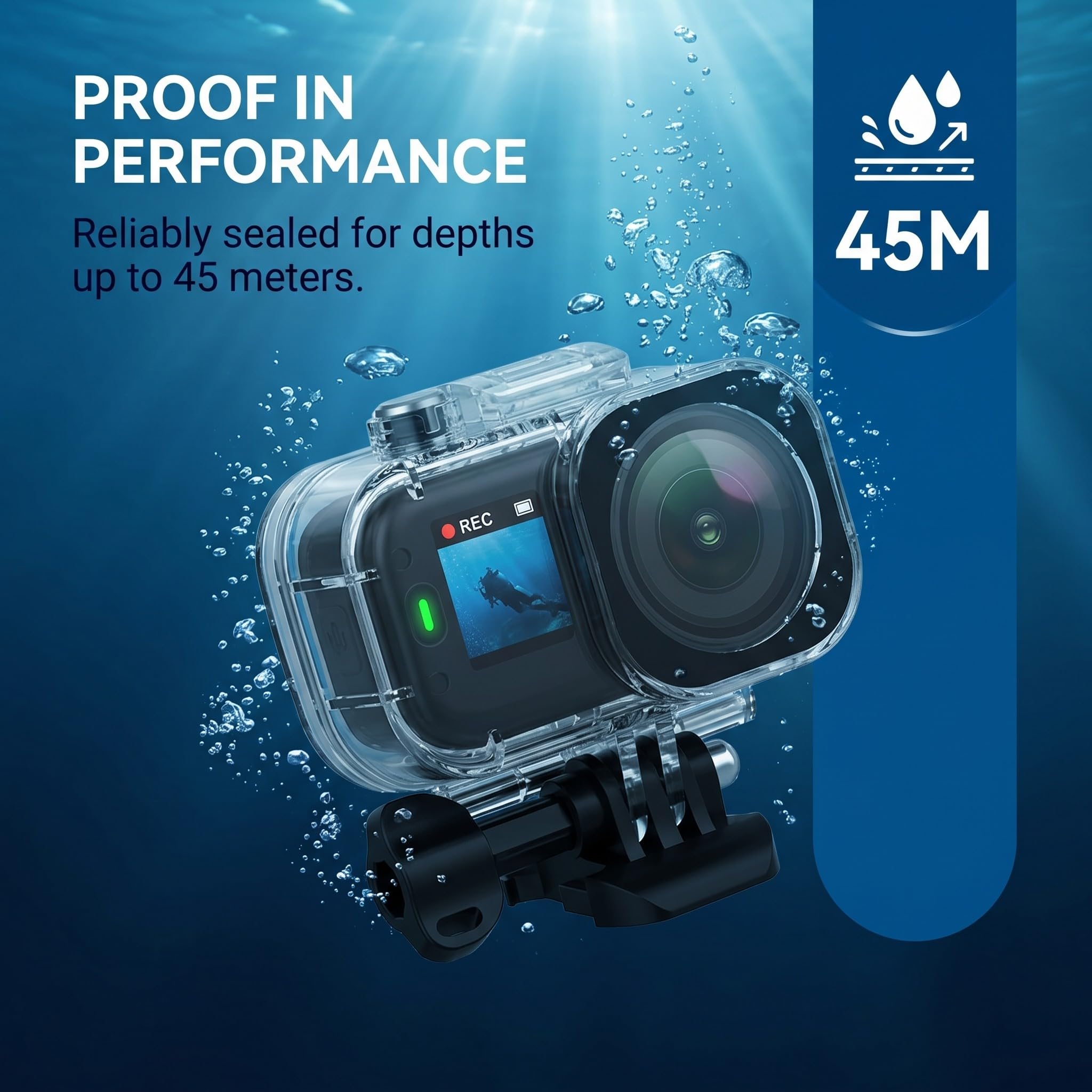EBHO Accessori DJI Osmo Nano, 45M Waterproof Case subacquea Custodia subacquea Camera Borsa protettiva Dive Case Accessori per DJI Osmo Nano Fotocamera