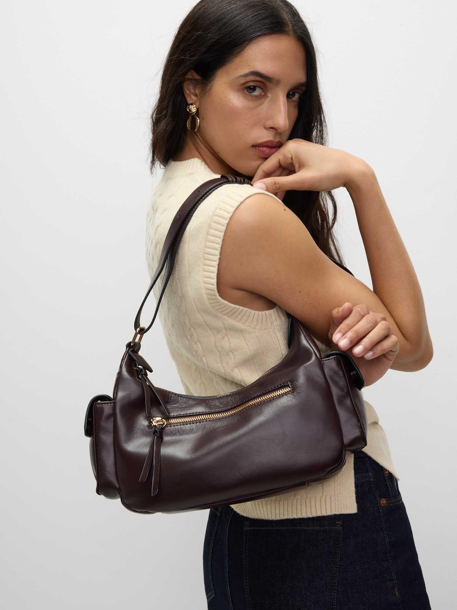 Marks & Spencer Donna Filato Air Maglia a Trecce Girocollo Senza Maniche Top – vestibilità Regolare