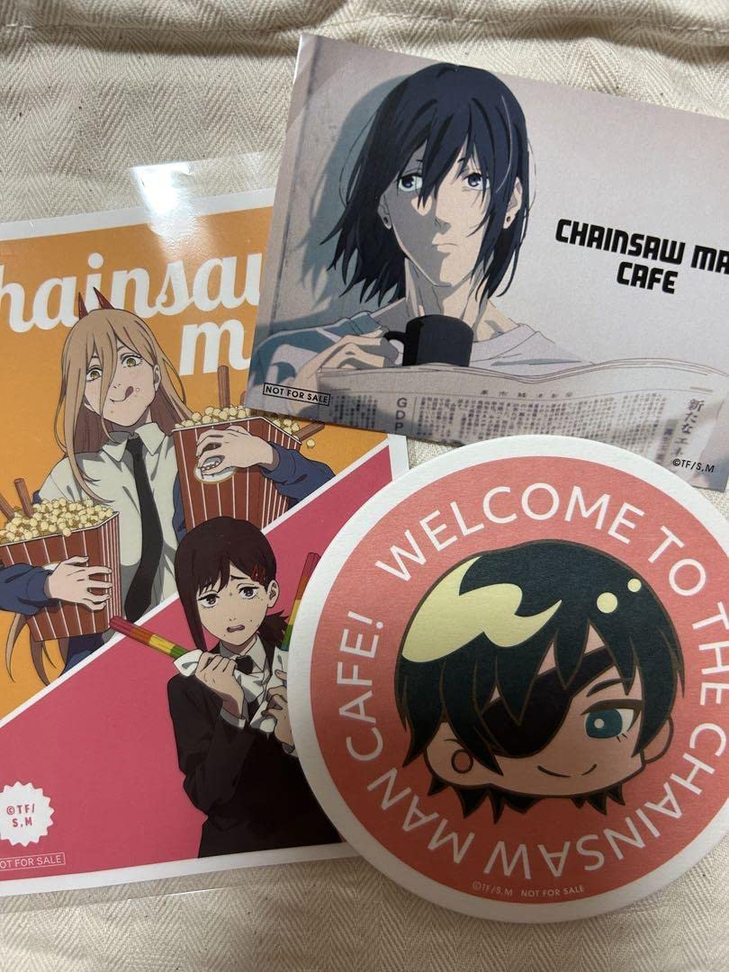 中古】コースター 早川アキ＆姫野 オリジナルコースター 「チェンソー