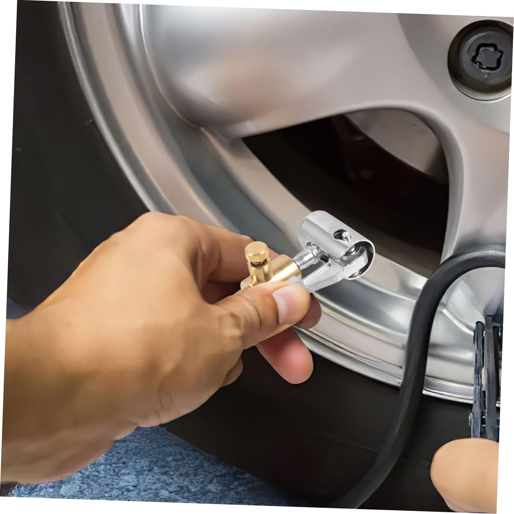 SOLUSTRE Air Chuck Kit Tire Chuck for Car Pump Accessories Universal Bike Motorcycle Car Inflator Nozzle Lock Inflate System