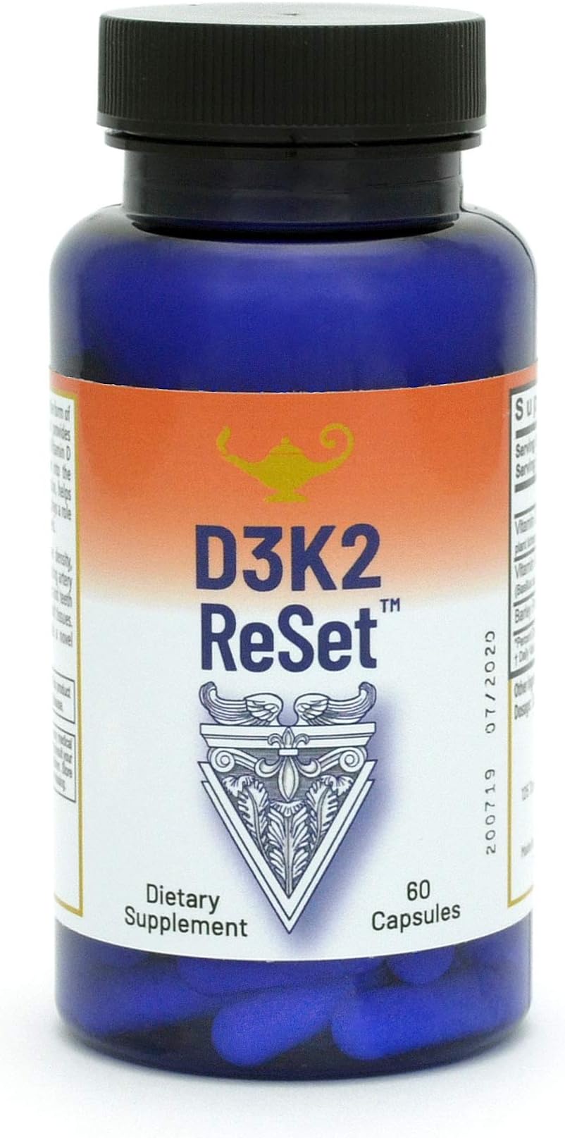 D3K2 Reset – 4,000 IU Vitamin D3 & 100 mcg K2 Supplement (60 Capsules) NSF Certified