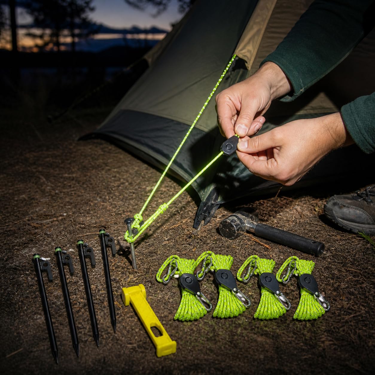 Kit Cuerda Tienda Polea 4 mm