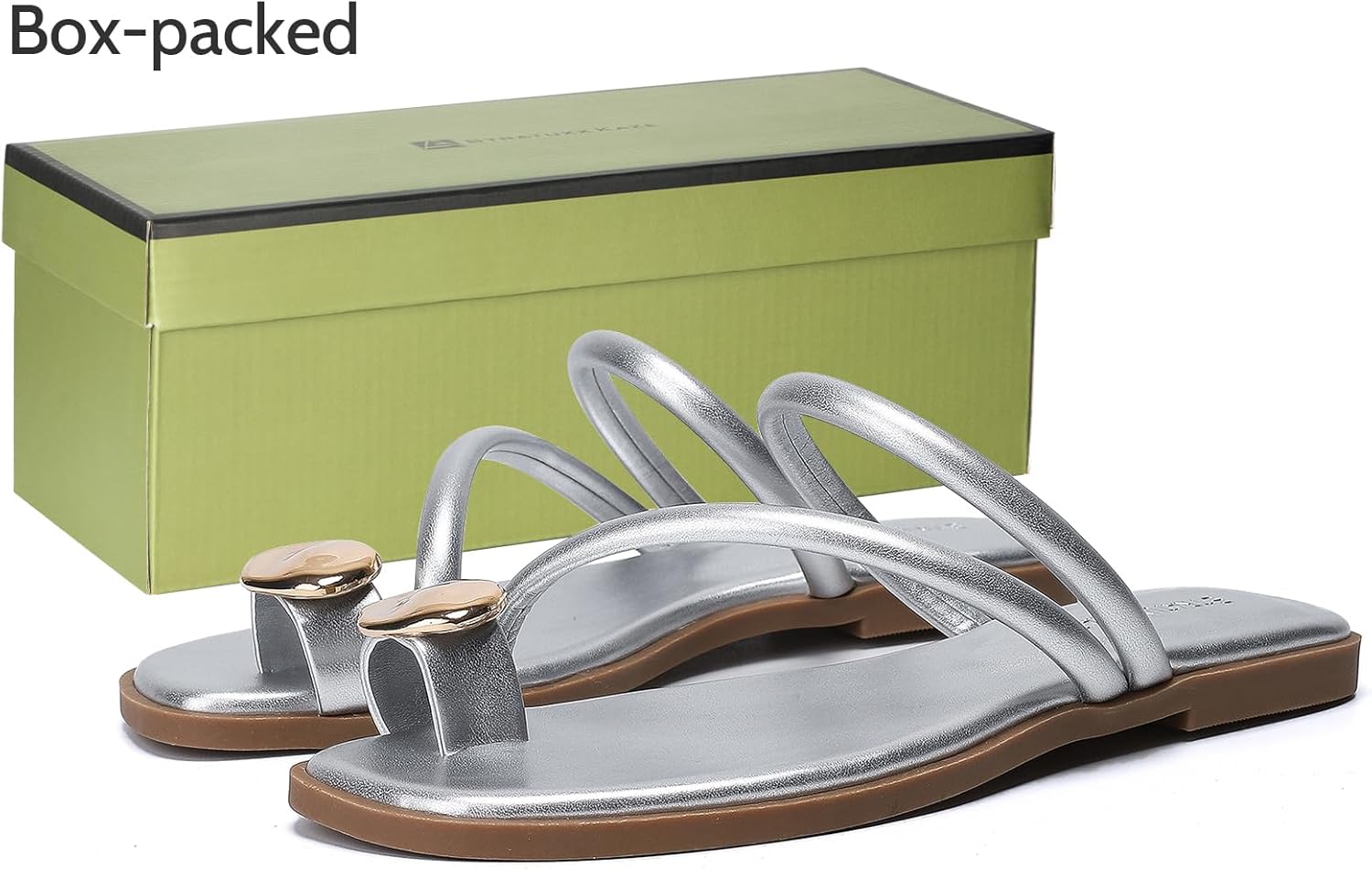 Women's Toe Ring Thong Sandals Open Toe Slide Flat Sandals Casual Summer Flip Flop Flat Sandals - Image 8