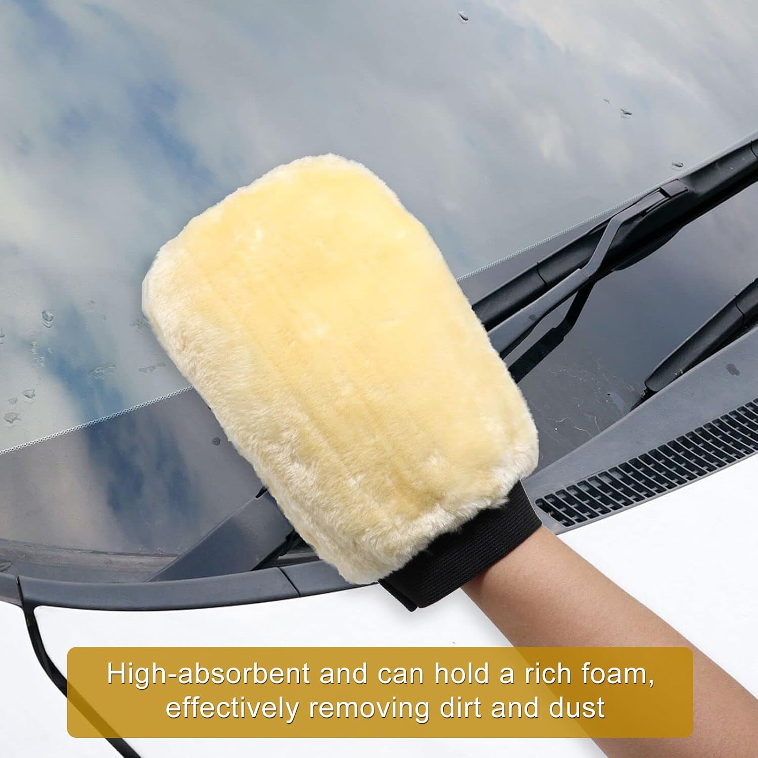 Car Wash Mitt Scratch Free, Microfiber Soft Wash Mitt 3 Pack