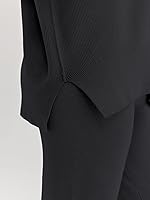 Vista 4 de LILLUSORY Conjunto de 2 piezas para mujer, sudadera de punto de gran tamaño, pantalones de pierna ancha, conjunto de descanso