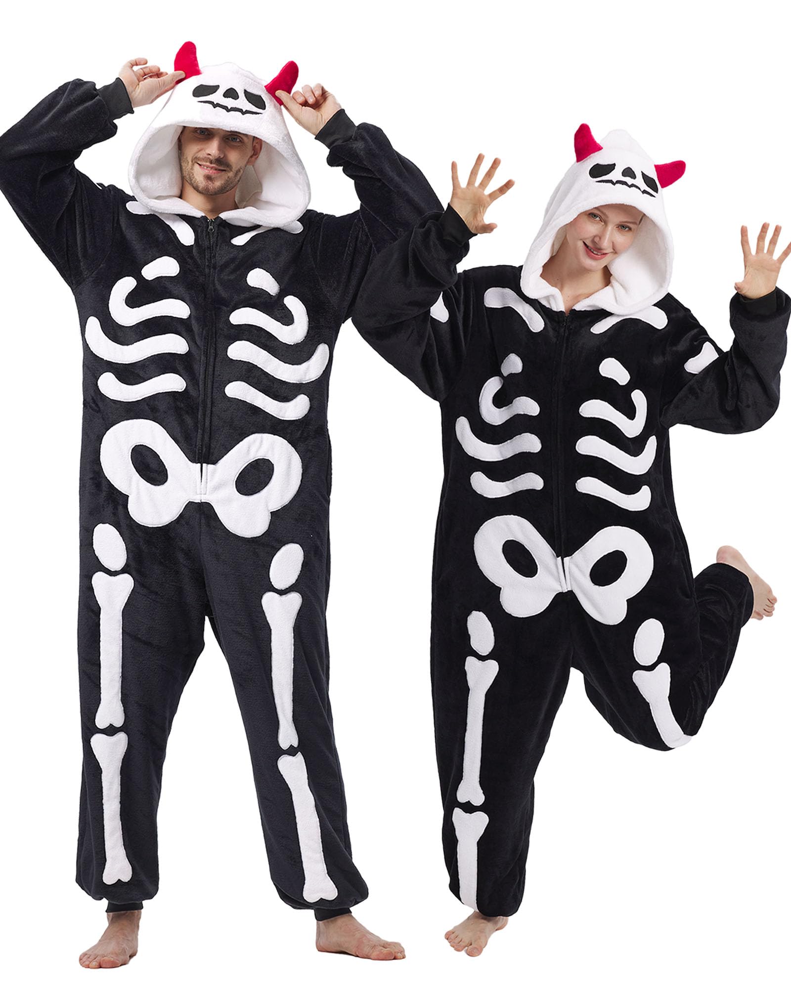 Unisex Adult Onesie Pajamas Animal Cosplay Halloween Costume One Piece Plush Sleepwear Homewear