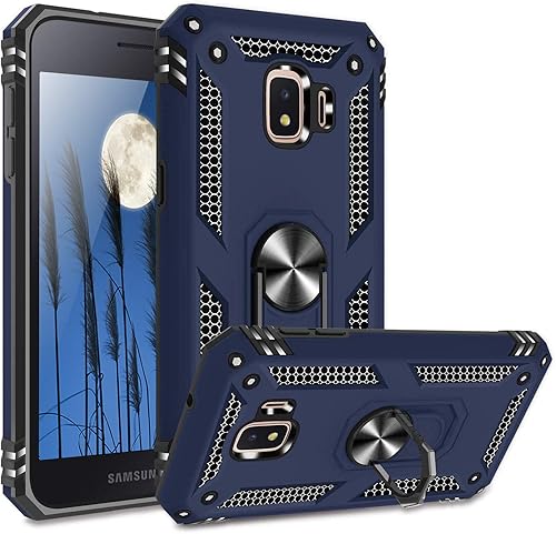 TJS Funda de teléfono compatible con Samsung Galaxy J2 CoreJ2 2019J2 PureJ2 DashJ2 Shine, anillo de metal resistente a los impactos soporte disponible en Yaxa Peru