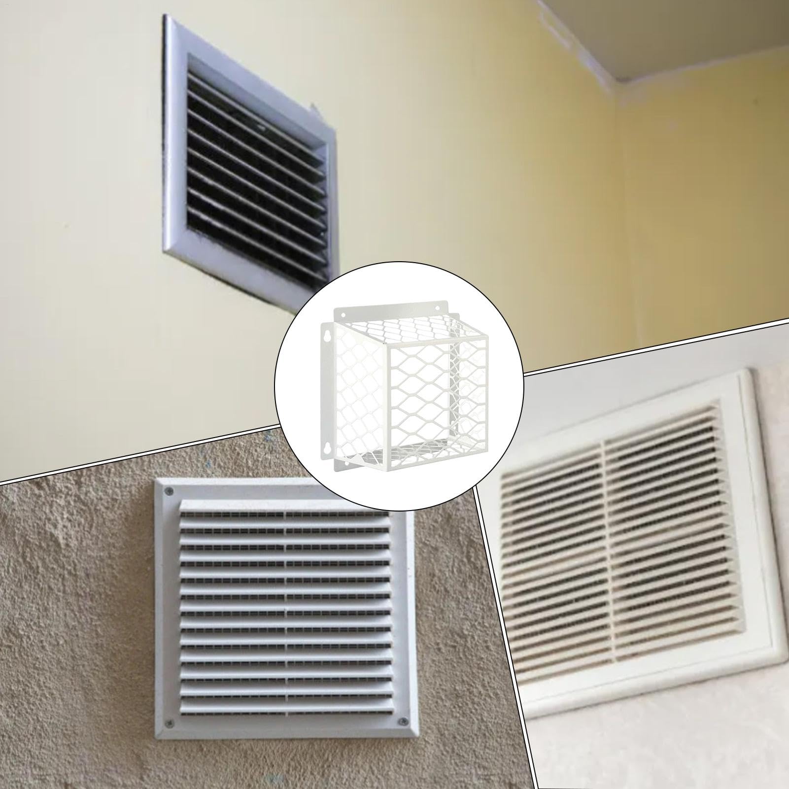 Protector para pájaros de ventilación para secadora, protector de acero galvanizado resistente a la intemperie, evita que los pájaros entren en conductos de ventilación
