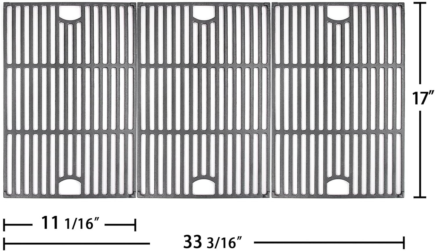 Hongso 17 inch Grill Grates for Nexgrill 6 Burner 720-0896 720-0896B 720-0896C 720-0896X 720-0896CA 720-0898 730-0896 730-0896B 730-0898, Cooking Grates Replacement for Smoke Hollow SH3618CW Models