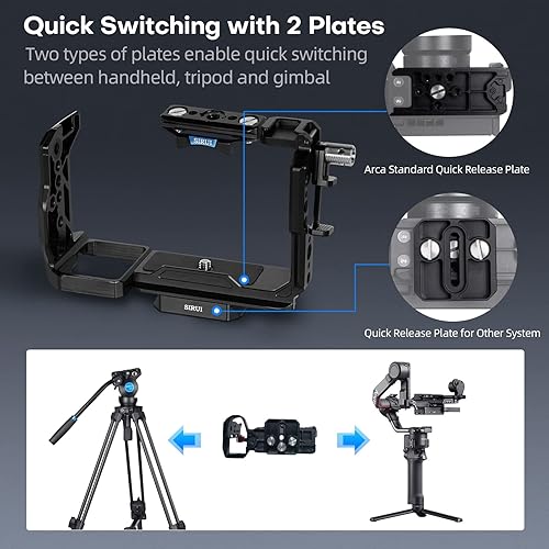 Miniatura 8 de SIRUI Kit completo de jaula para cámara con mango superior para Sony FX3FX30, compatible con mango XLR original, abrazadera de cable para HDMI,