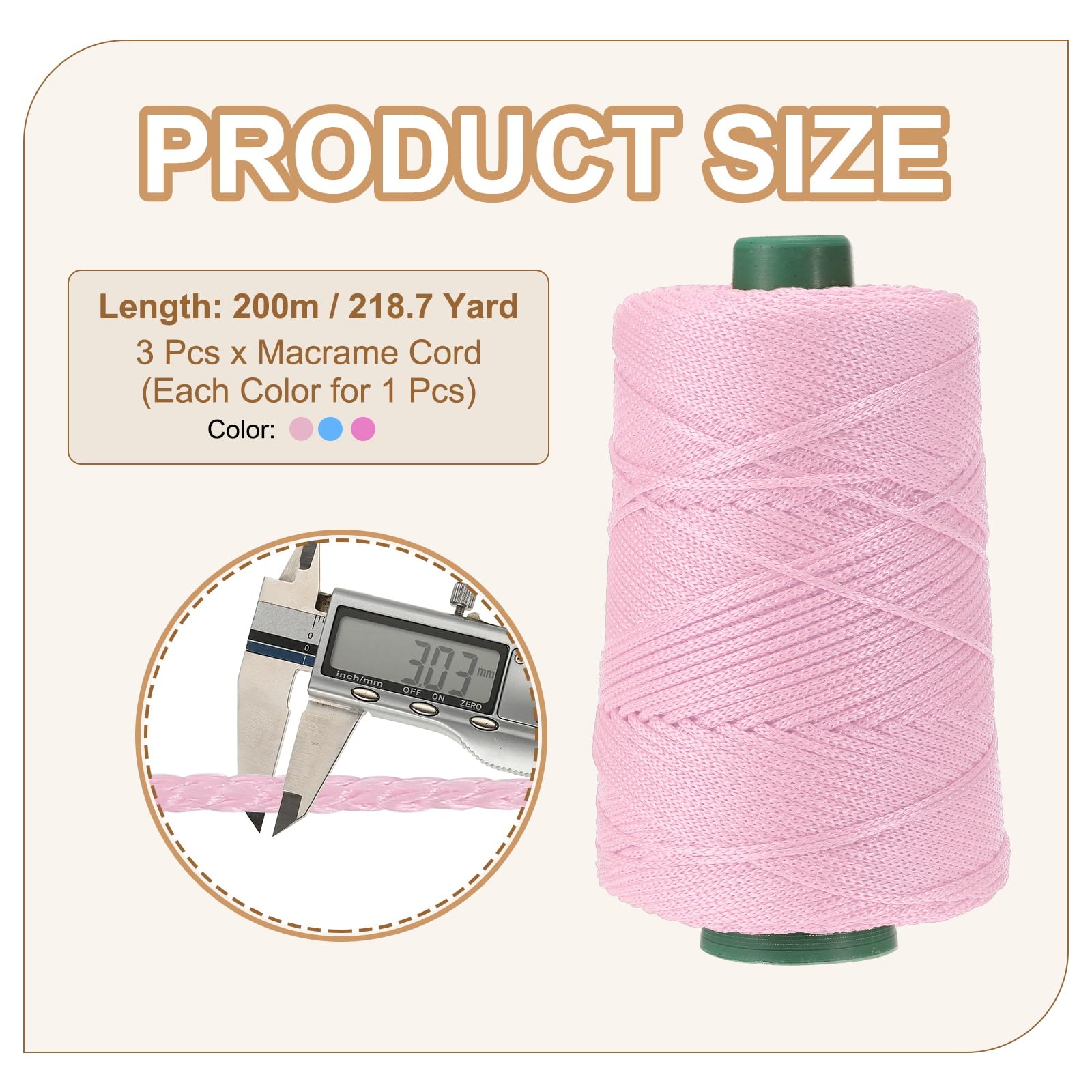 YELARXI Polyester Macrame Cord - Image 2