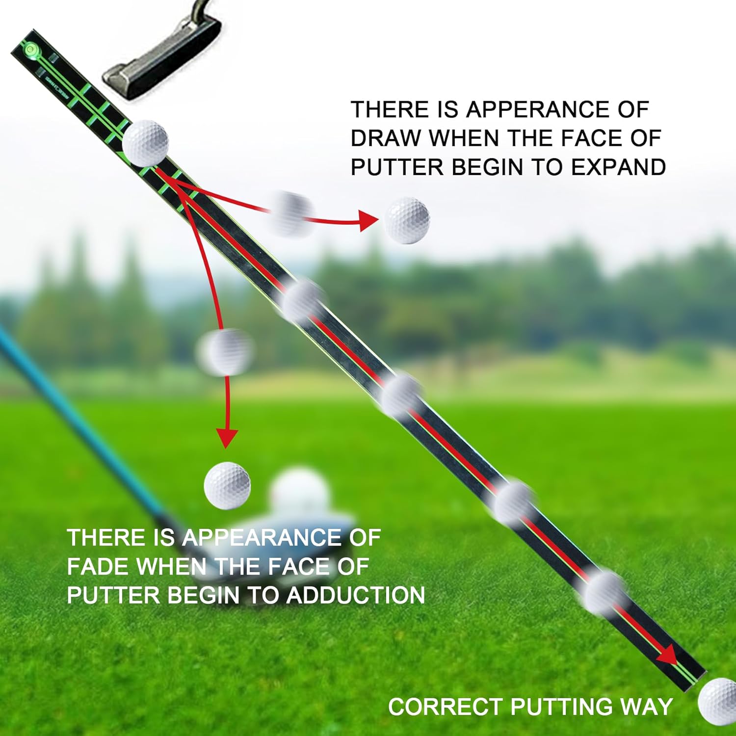 Golf Putting Alignment Rails Trainer for Golfer Men Precision Distance Control & Instant Feedback, Golf Swing Training Aid Tool for Speed Measuring