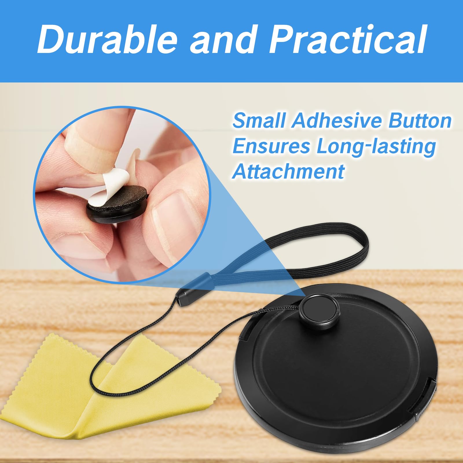 Amazon.com : BRBASAP Lens Cap Tether Blackand Microfiber Cleaning Cloth  Lens Cap Center Pinch with Lens Cap Leash Holder Prevent Lens Cap Loss SLR  Camera Compatible with Most Brands Camera (11 Pack) :