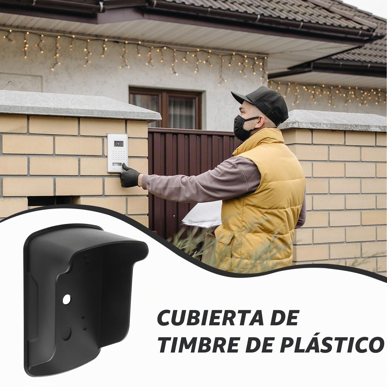 Angoily Cubierta De Lluvia para Máquina De Control De Acceso Protector Impermeable para Timbre E Intercomunicador Fácil Instalación 6.7X4.1X3.1 Pulgadas para Exteriores
