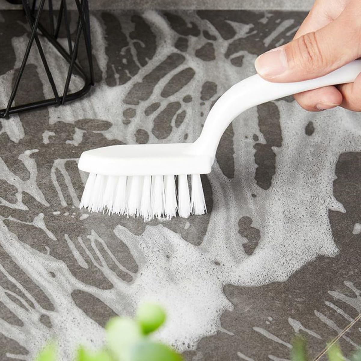 5pcs Soft Bristle Cleaning Brush Long Handled Shower Scrub Brush for Kitchen Window
