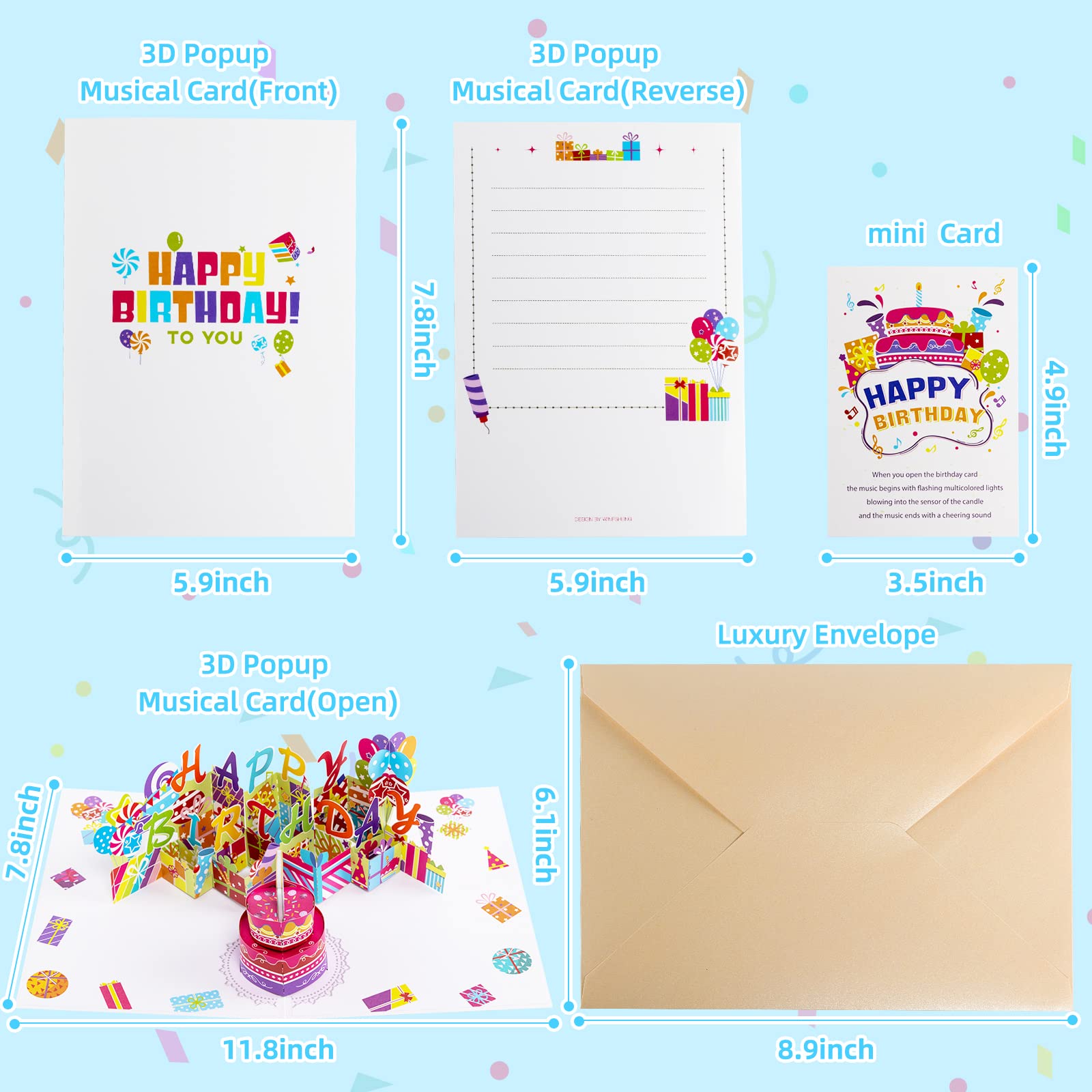 Snapklik.com : Gumry 3D Musical Birthday PopUp Card