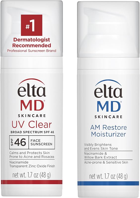 EltaMD UV Clear Face Sunscreen SPF 46, Oil-Free Sunscreen with Zinc Oxide, Dermatologist Recommended