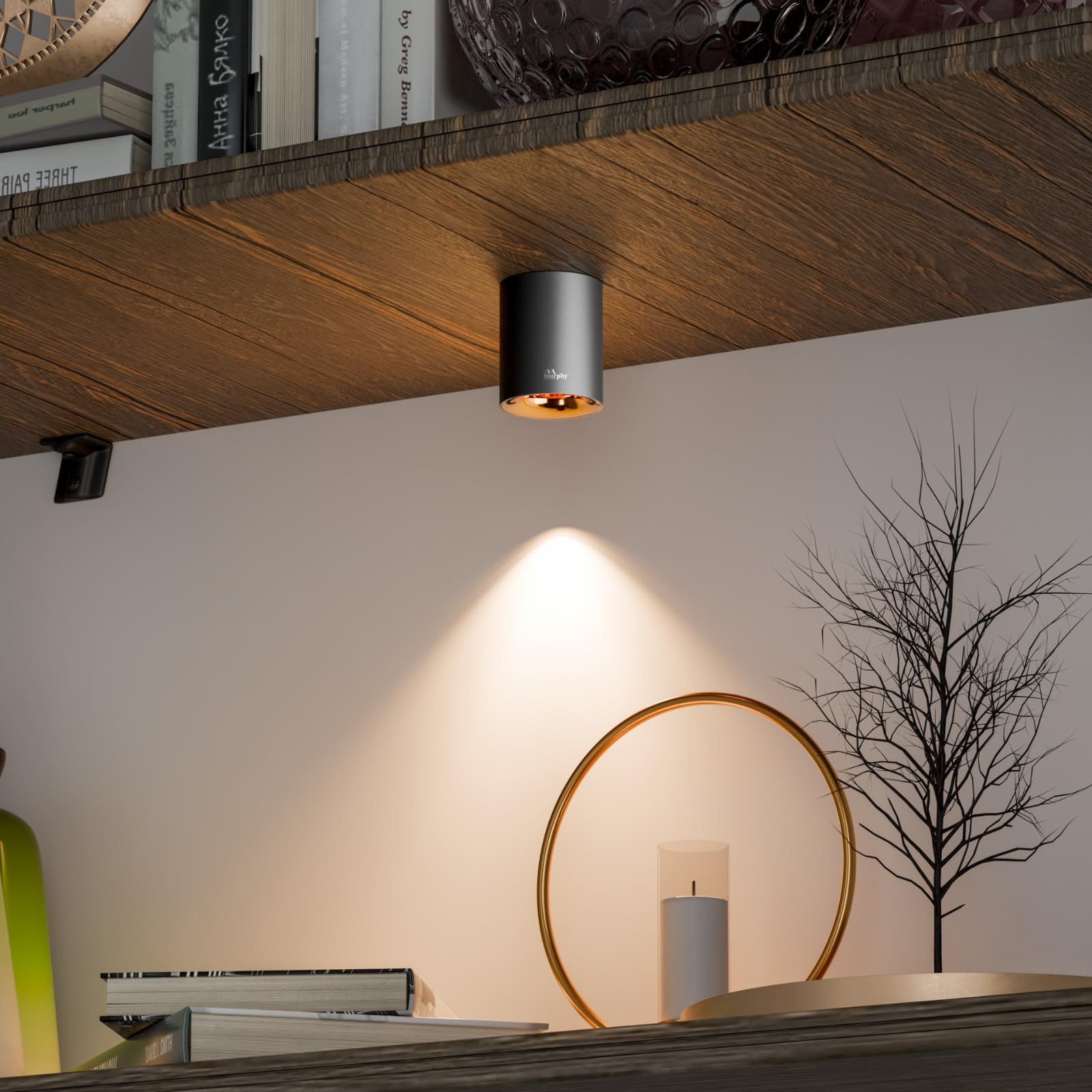 Murphy Altis Luxury Cylinder COB Spot Light with Rose Gold Reflector | 3W Warm White LED Ceiling Spotlight | Surface Mounted Aluminium Body | 3000 Lumens | BIS Approved | 2 Years Warranty | Pack of 15-image-27
