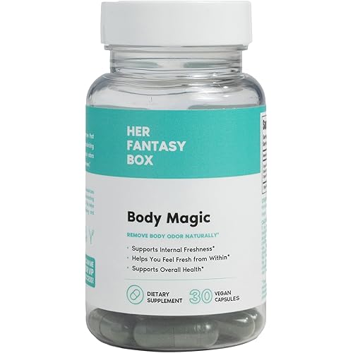 Her Fantasy Box | Body Magic | Chlorophyll Capsules - 30 Vegan Capsules for Detox, Digestion, Gut Health, Skin Support, and Oily Skin - Natural Energy Booster