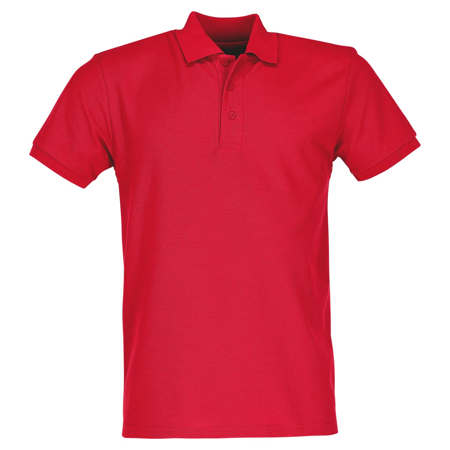 Fruit of The Loom Mens 65/35 Heavyweight Pique Short Sleeve Polo Shirt (3XL) (Red)