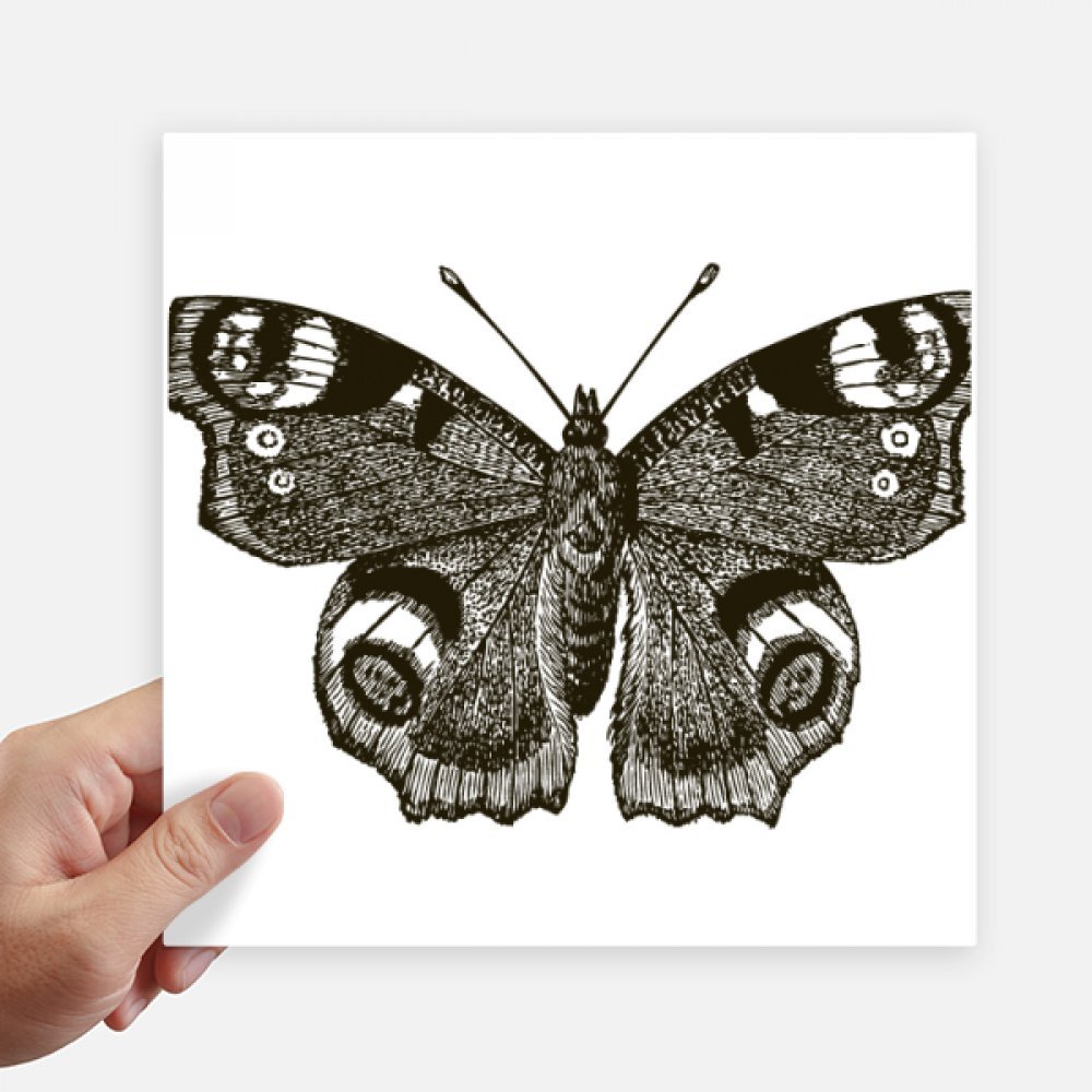 Pegatinas de mariposa oscura vinilos cuadrados decoración pared coche y portátiles 4 piezas