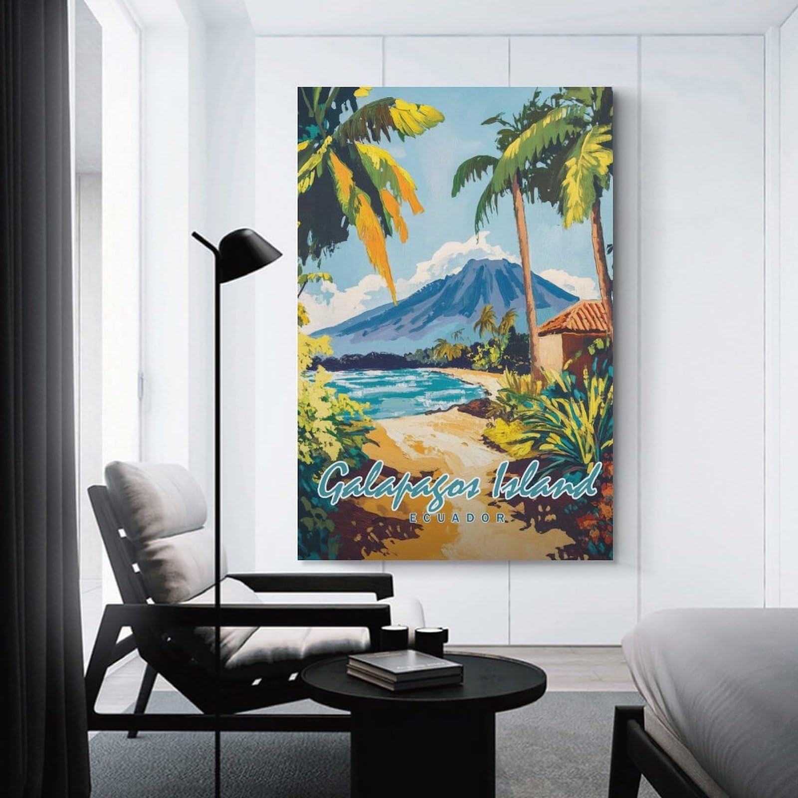 Junmoney Galapagos Island Painting Canvas Art Print, 24x36inch(60x90cm), for Bedroom Decor, Cosy Corners Or Studios, A Warm Accent for Relaxed Interiors