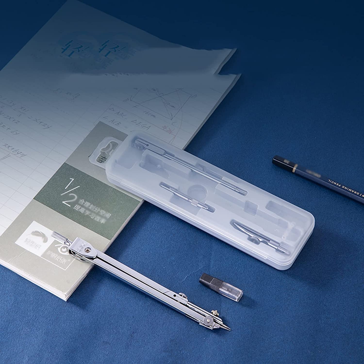 AKAZI Kartografischer Kompass Kompass mit Mittelrad-Sammlung Professionelles Zeichenkompass-Set Traktionskompass-Set for Geometrie-Zeichnungs-Mathe-Büro-Kompass (Color : A) (A)