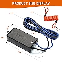 Vista 5 de Interruptor de ruptura de remolque, cable en espiral de 6 pies con freno eléctrico o remolque de remolque RV