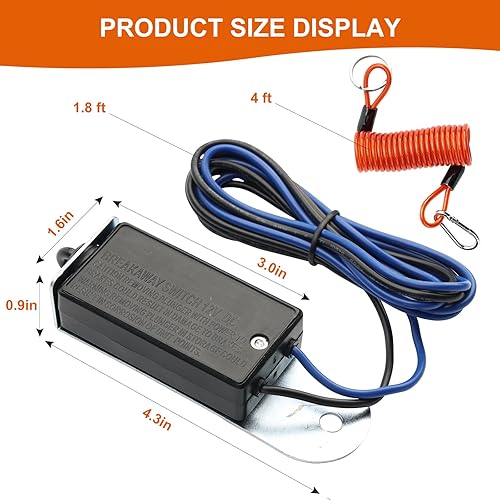 Miniatura 5 de Interruptor de ruptura de remolque, cable en espiral de 6 pies con freno eléctrico o remolque de remolque RV