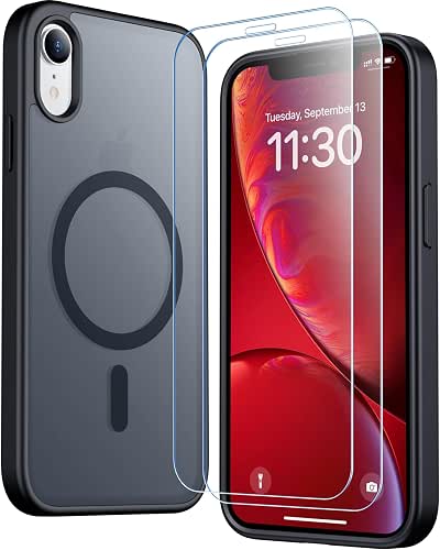 SPIDERCASE Magnetic for iPhone XR Case,Black | Translucent Matte Case