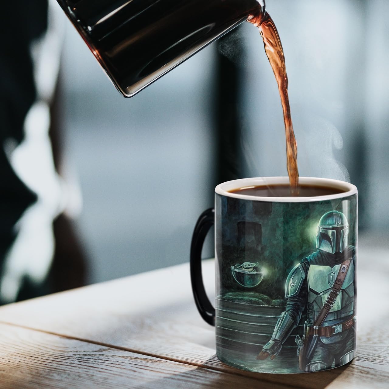Morphing Mugs Star Wars – The Mandalorian – This is the Way – One 11 oz Color Changing Ceramic Mug – Image Revealed When HOT Liquid Is Added! - Image 5