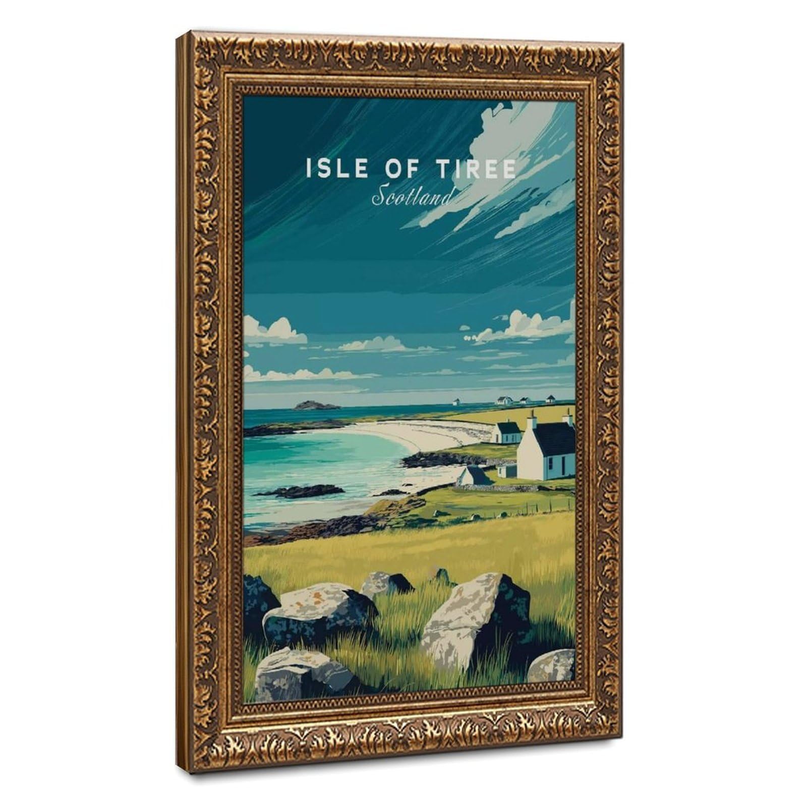 Bareronor Isle of Tiree Sea View Canvas Poster Bedroom Decor Landscape Office Room Decor Gift 24" L X 36" W