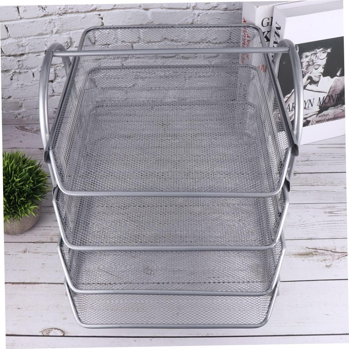 VILLCASE File Document Rack Desk Shelves Wall Organizer Homeschool Supplies Office Supplies File Holder Modern Design