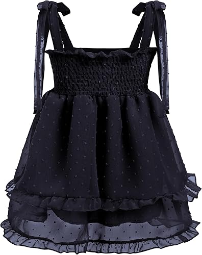 Miniatura 6 de Vestido de tul de verano para niña pequeña, vestido floral de fiesta de cumpleaños, vestido de boda para niña de las flores, vestido casual de