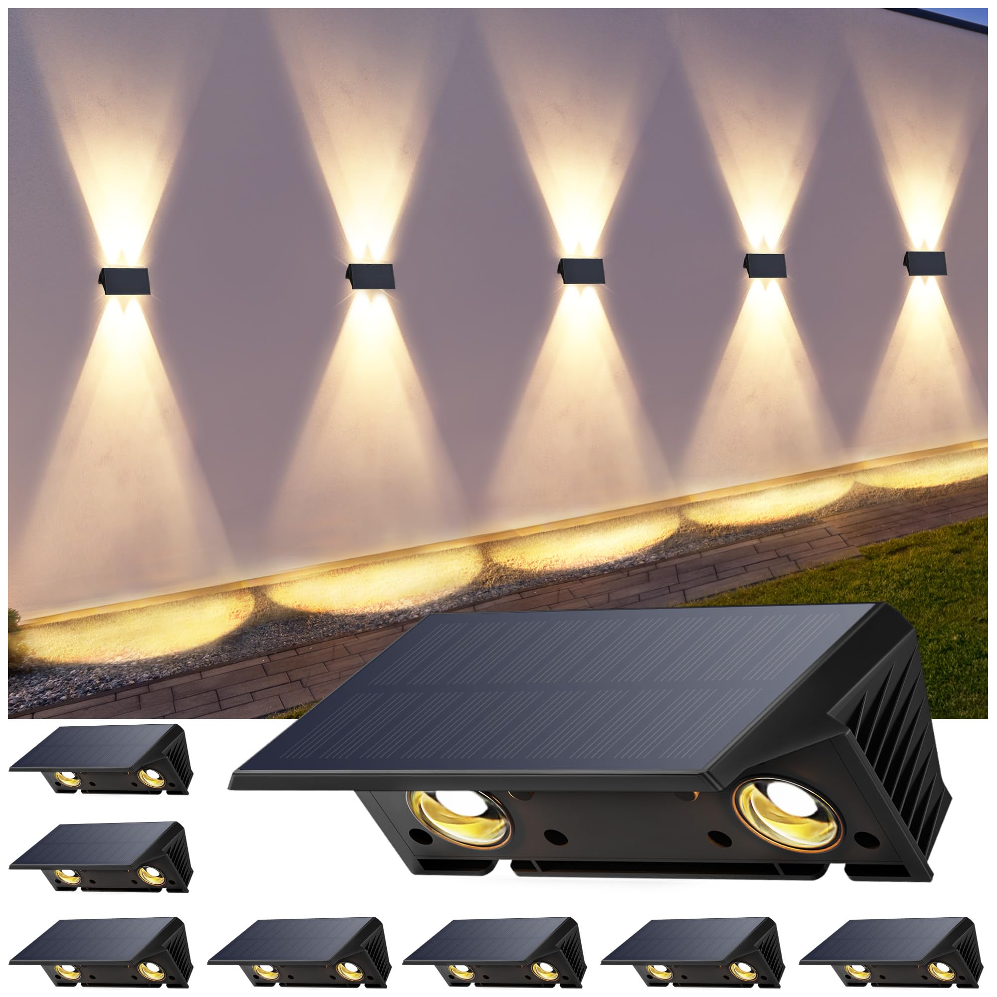IIRARA Außen solar wandleuchte wandleuchte solar