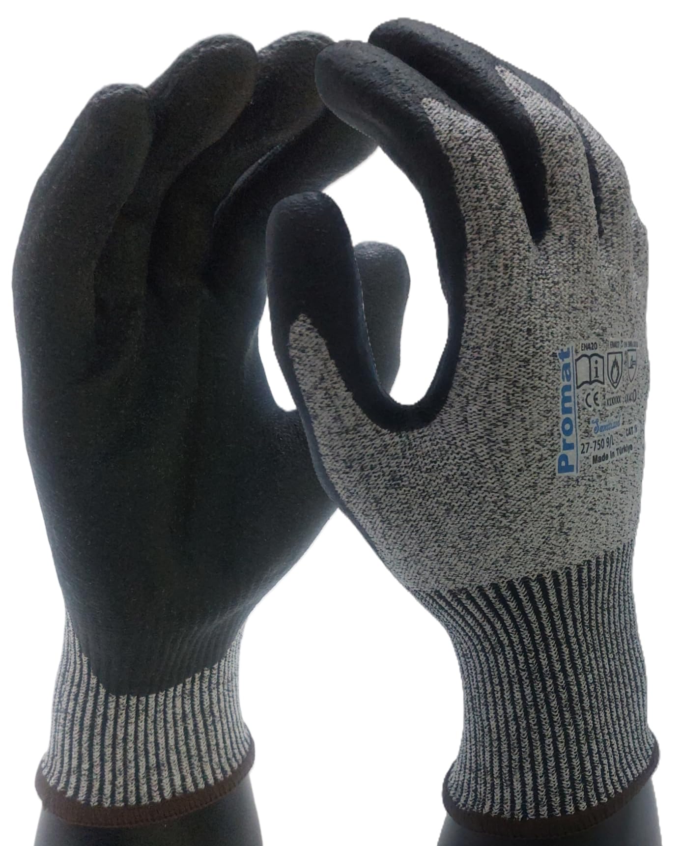 ProMat 27-750 Kesilme Dayanımlı İş Eldiveni – Hava Geçirgen, Ergonomik Tasarım, Parmak Ucu Hassasiyetli, Temas Isı Dirençli – Otomotiv ve İnşaat İçin – 8/9/10 Beden – 5 Çift (10 Beden)