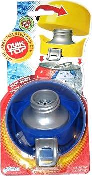 Compac Compac Quiktop Can Cap, Blue, Keep Drinks Fresh & Fizzy - Turn Cans Into Bottles Pack of 3