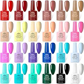 Kit c/ 24 unidades Top Lírio Esmalte em Gel Shellac Color, Brilho Intenso