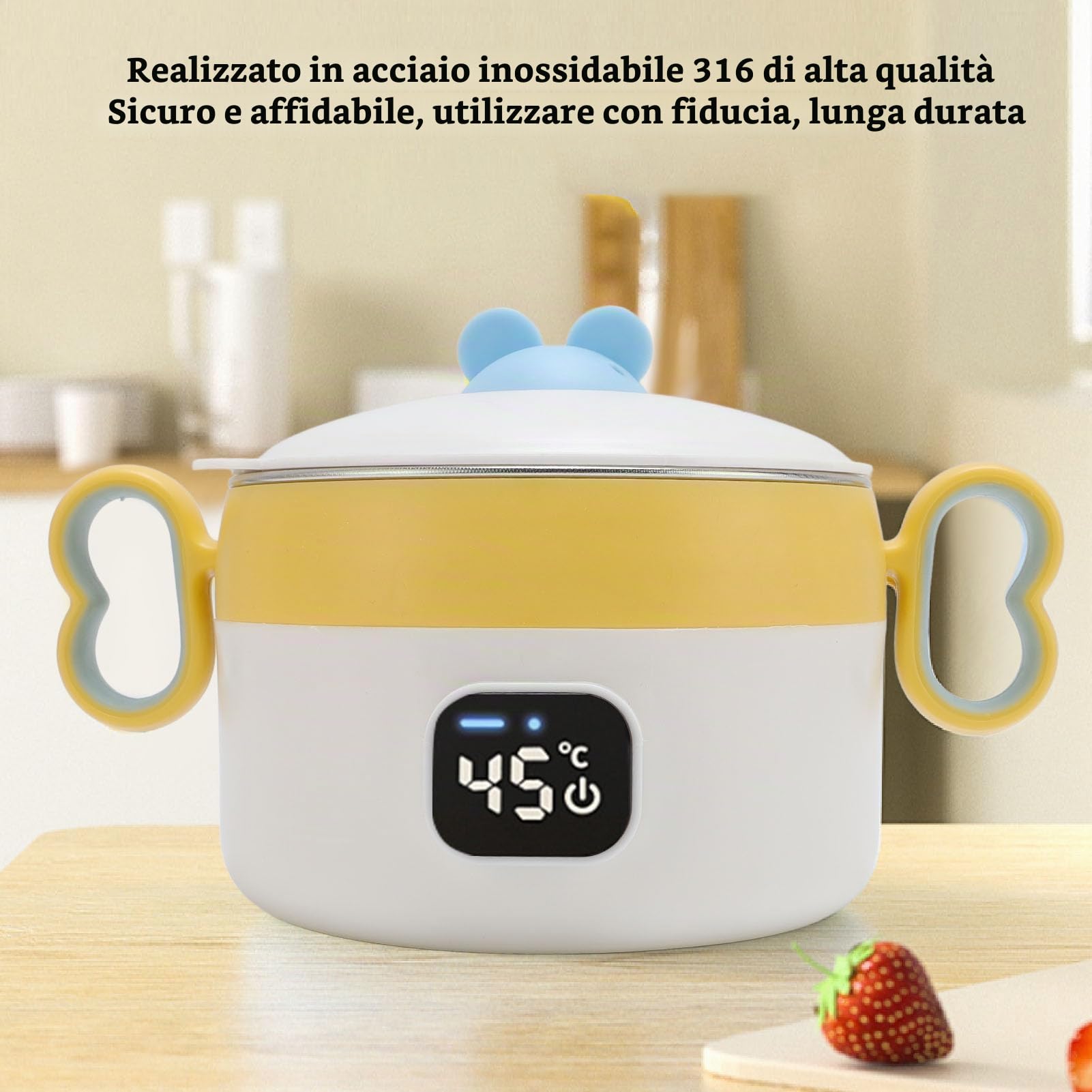 Box per il Pranzo Elettrico, USB Ricaricabile da Pranzo da 450 Ml di Box da Pranzo Riscaldati, Caldi per Alimenti Portatili per Lavoro, Viaggio, Casa, Ufficio, Calda per Alimenti
