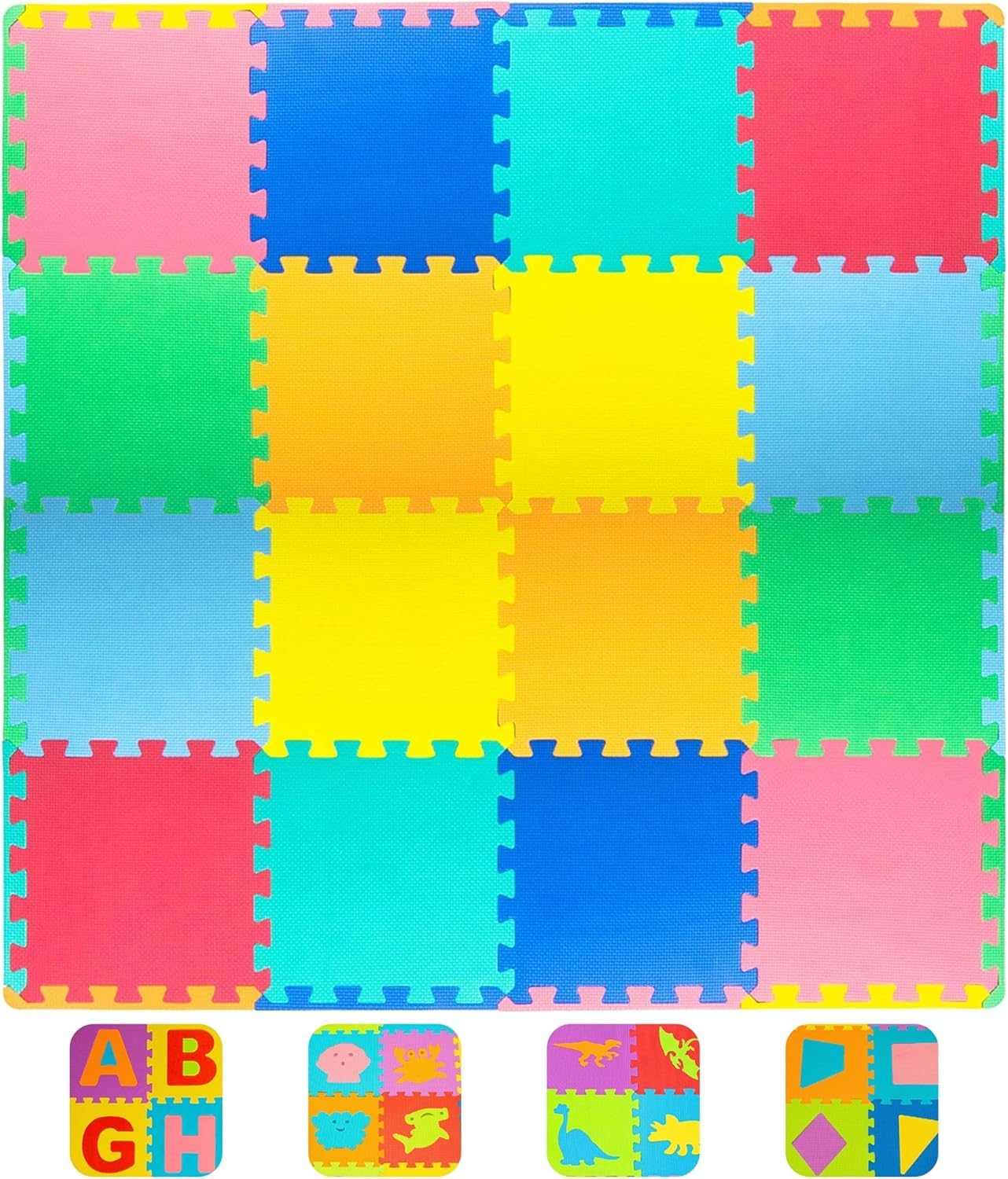 ( Diferent color ) TOYVELT Foam Puzzle Floor Mat for Kids – 12x12 16 ...
