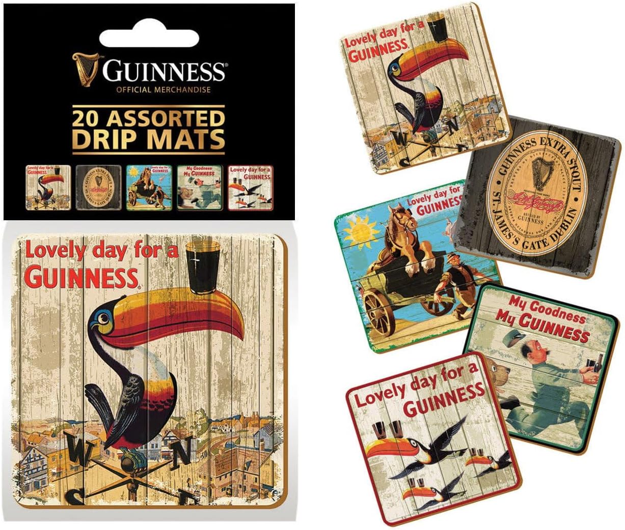 Heritage Advertising Drip Mat Coasters