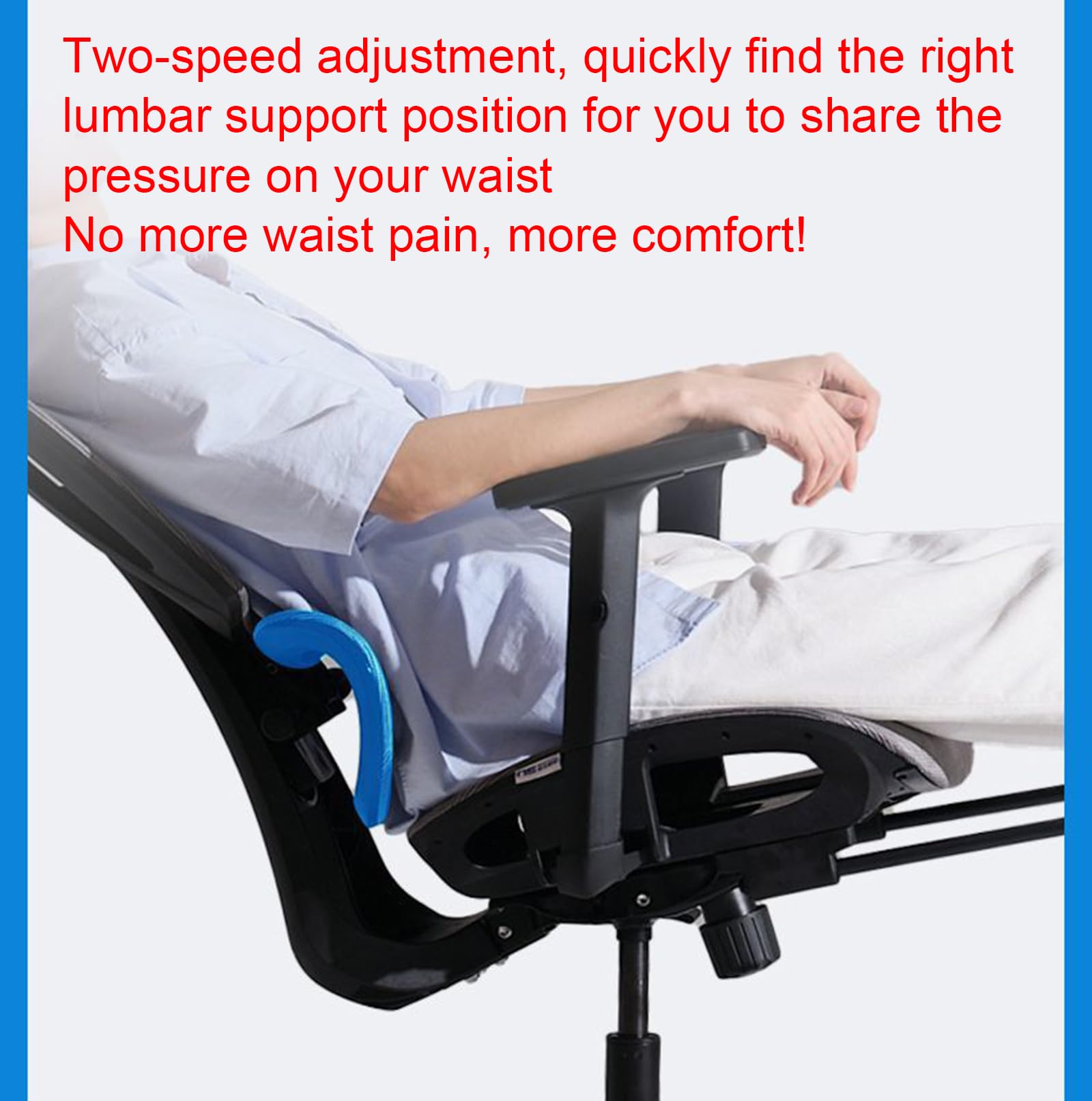 Krzesło biurowe, ergonomiczne krzesło biurkowe z regulowanym podparciem lędźwiowym, podłokietnik 3D, zagłówek, odchylany do tyłu 4-poziomowy, krzesło z siatki domowej