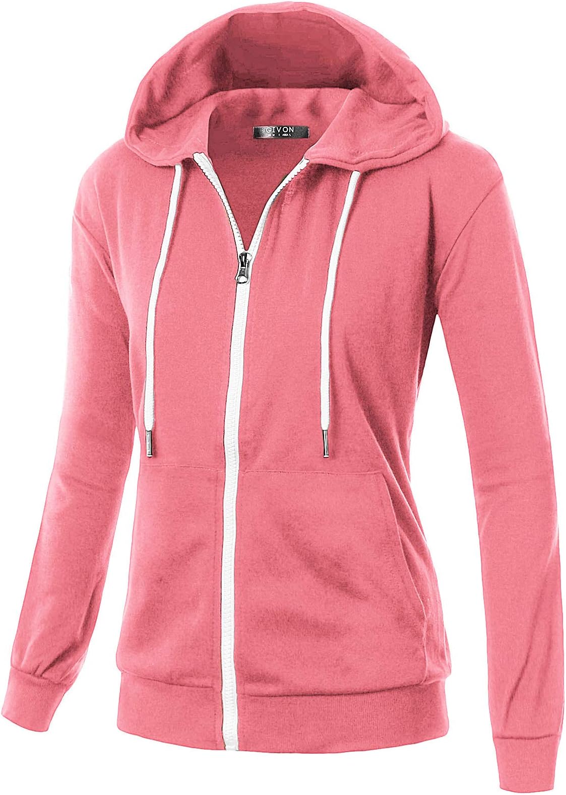 Women's Lightweight Zip Up Hoodie – Long Sleeve Thin Casual Hooded Jacket, Plus