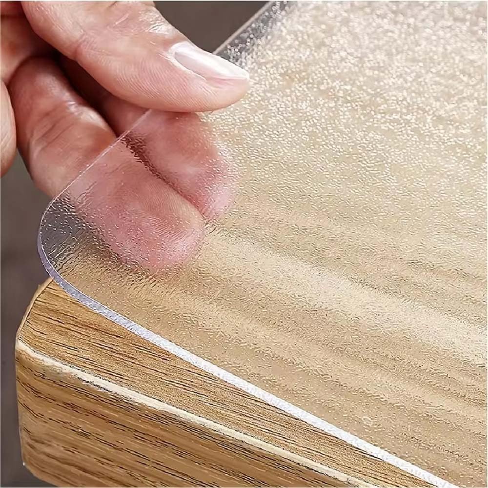 QBYRSSS Transparent Table Cover Protector Clear PVC Table Protector 2mm ThickFrosted Table Cover for Kitchen Dining Room & DeskDurable Waterproof 70x120cm Tablecloth for Furniture Protection