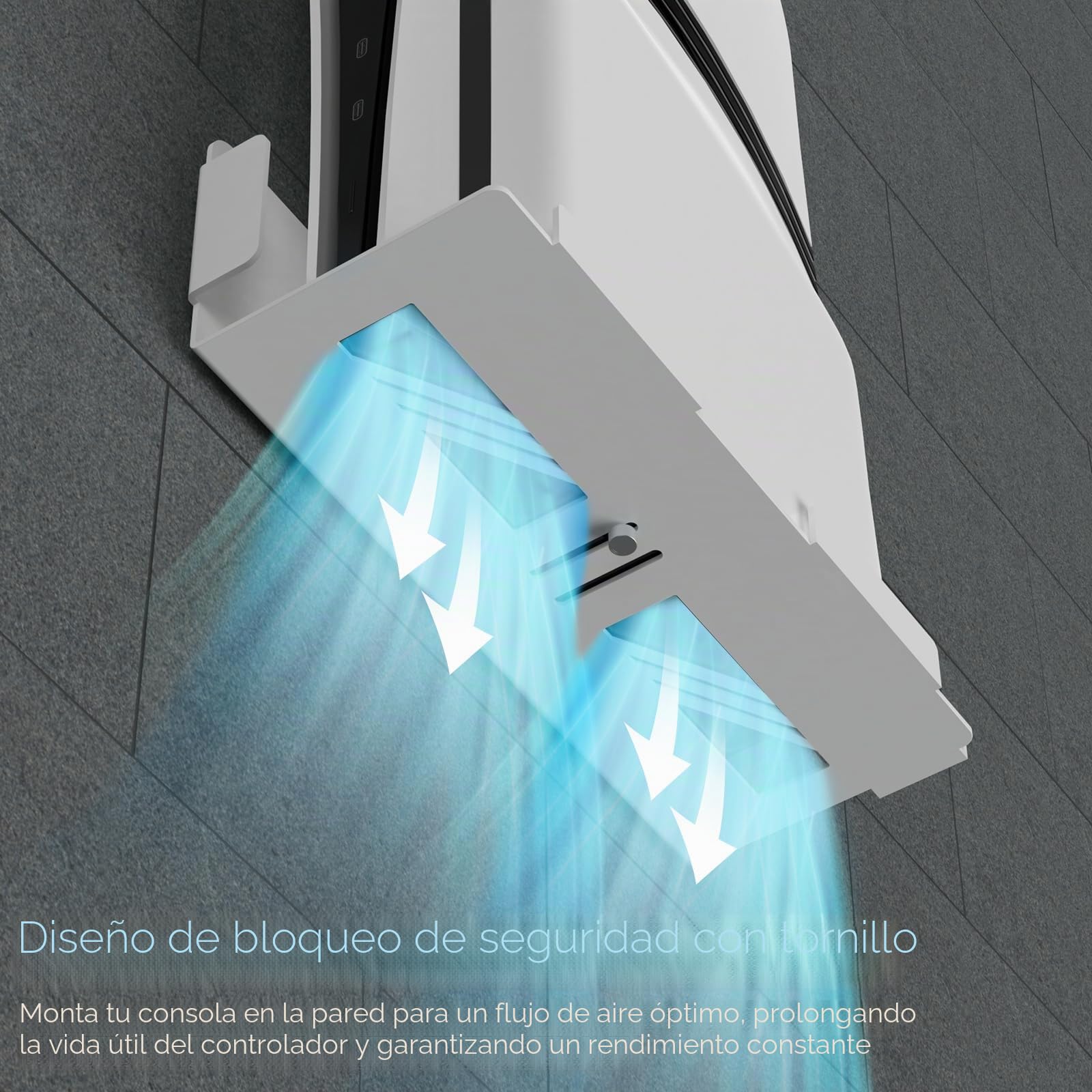Soporte de Pared PS5/PS5 Slim/PS5 Pro, Soporte de Pared para PS5/PS5 Slim/PS5 Pro Consola (Disco y Edición Digital) Acero Juego de Soporte de Pared para PlayStation 5/ PS5 Slim/PS5 Pro