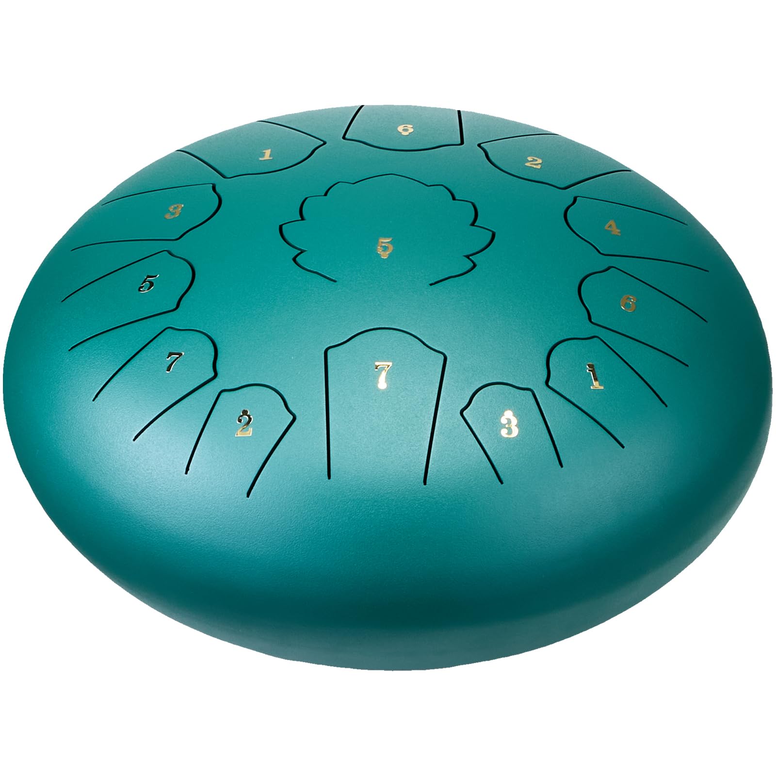 VEVOR Tamburo con Lingua in Acciaio, 305 mm 13 Toni, da Pioggia da Giardino per Esterni, Chiave di Do Maggiore, da Serbatoio, 2 Bacchette, Borsa per Trasporto, Handpan, Verde