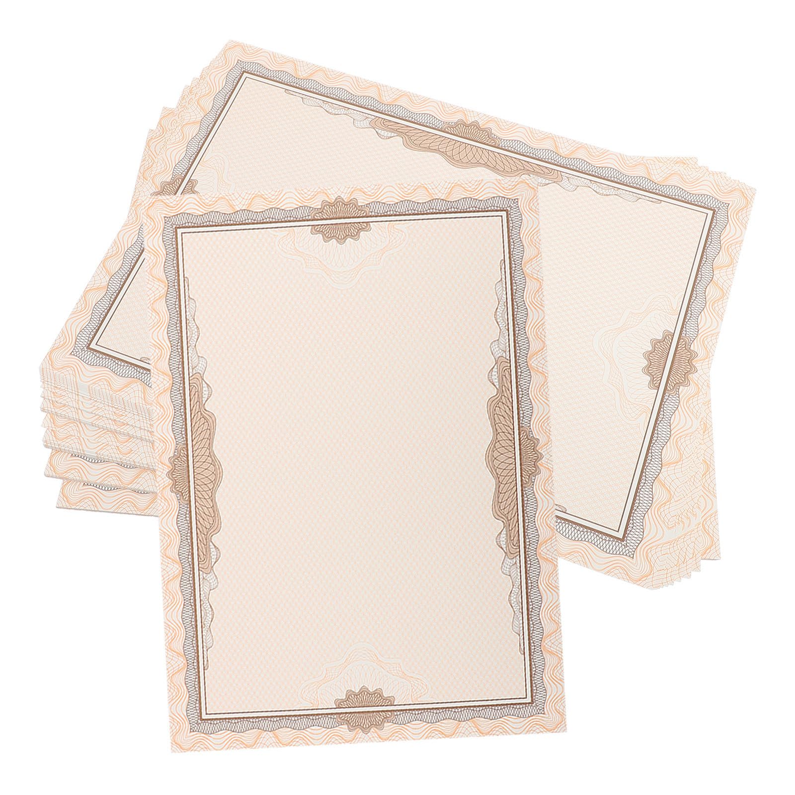 TEHAUX 100 Hojas de Papel de Diploma en Blanco, Papel Práctico y Delicado para Premios Académicos, Conveniente para Almacenamiento en Casa o Tienda